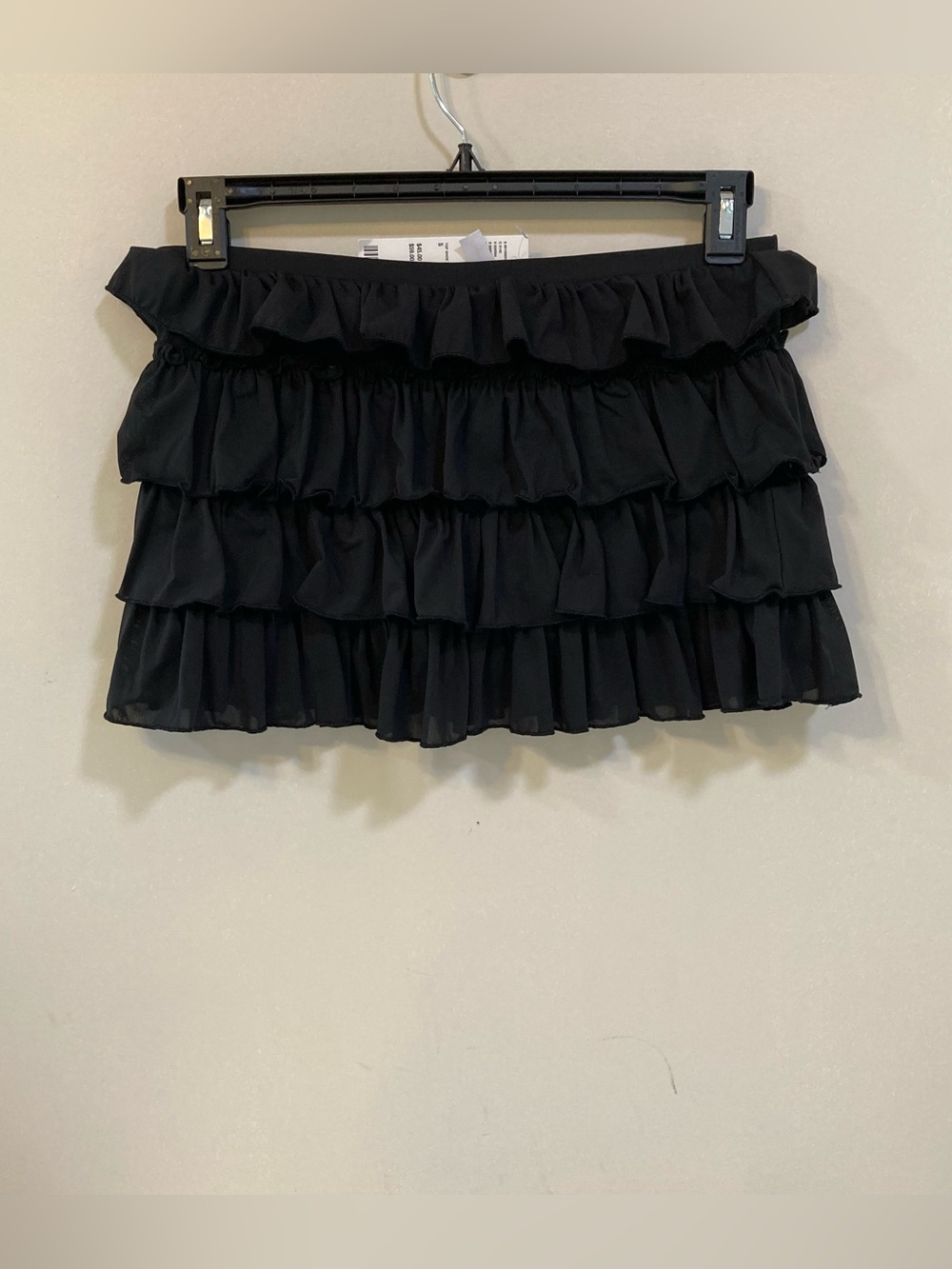 Urban Outfitters Out From Under Sz S Black Ruffled Mini Skirt With Shorts